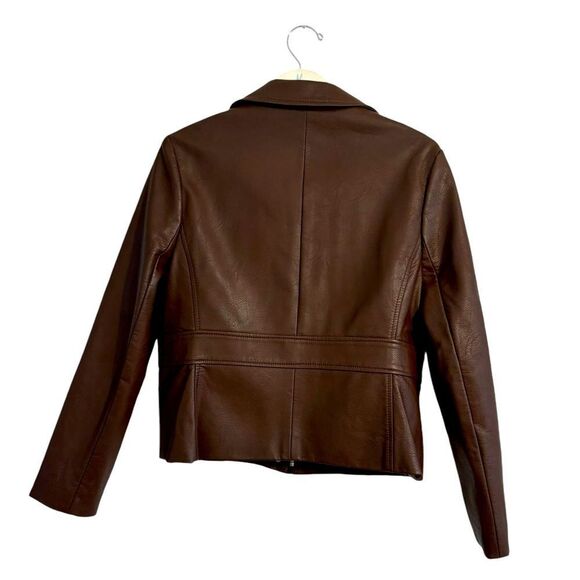 The Limited Faux Brown Leather Jacket Size Large NWT - Picture 3 of 9